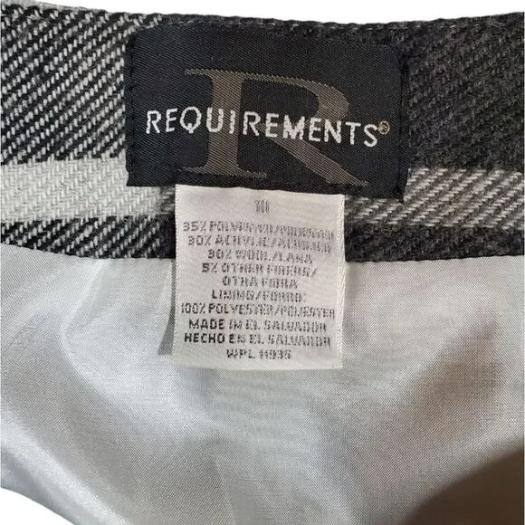 Flannel wool blend wrap skirt with fringe 10 - Picture 3 of 6